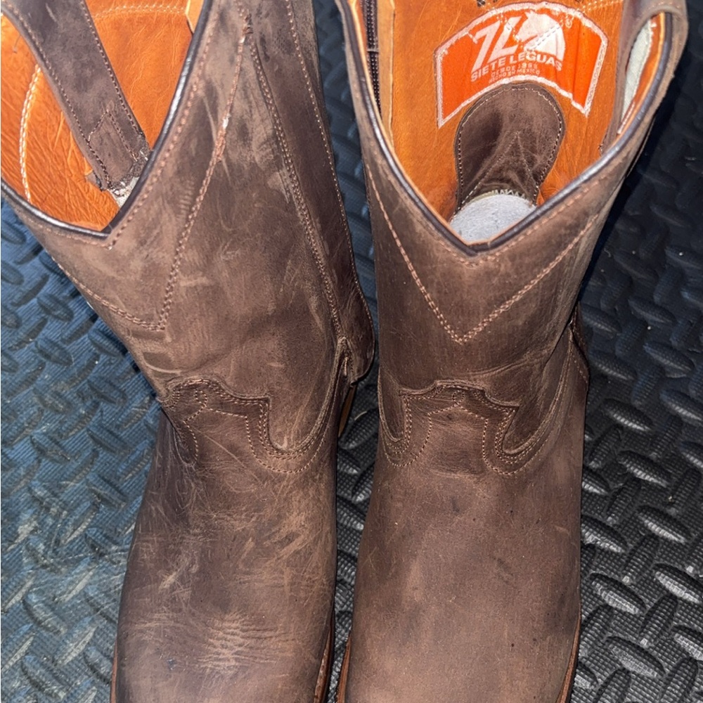 Brown Leather Cowboy Boots